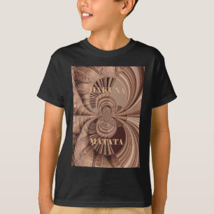 Afrikansk hakuna Matata Fractal Art-utskrift/grafi T-shirt