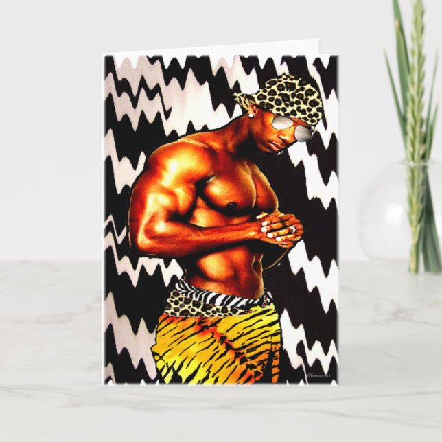 Afrikansk hip hop kort (Framsida)