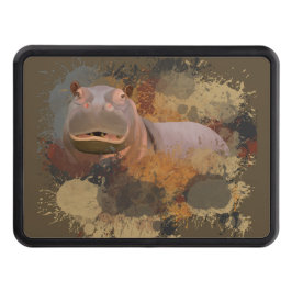 Afrikansk Hippo Abstrakt Paint Splatter Wildlife Dragkroksskydd
