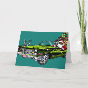 Afrikansk hipster Santa Helgkort