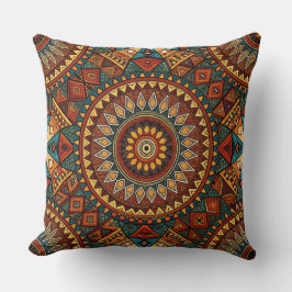 Afrikansk-inspirerad Geometric Dekorativ kudde Cov