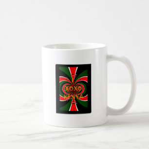 Afrikansk-inspirerad Kenya Flagga Abstrakt Art Kaffemugg