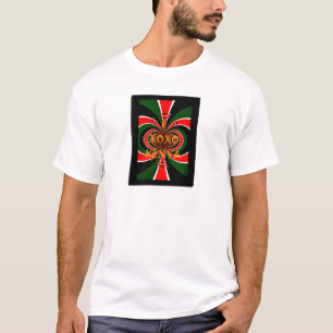 Afrikansk-inspirerad Kenya Flagga Abstrakt Art Tee Shirt