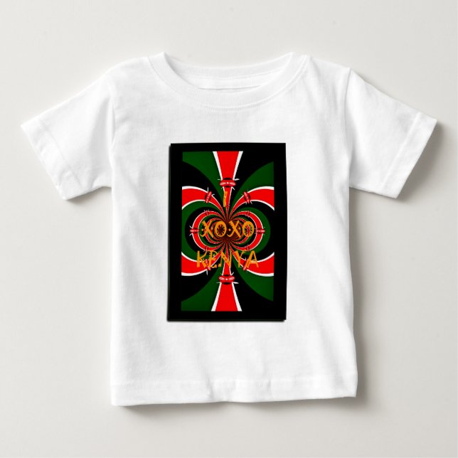 Afrikansk-inspirerad Kenya Flagga Abstrakt Art Tröja (Framsida)