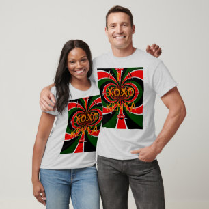 Afrikansk-inspirerad Kenya Flagga Abstrakt Art Tröja