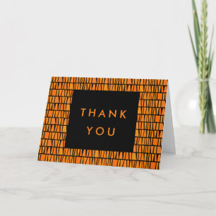 Afrikansk inspirerad Orange Mönster Tack Kort