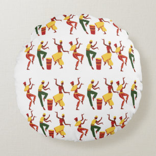 Afrikansk-inspirerad Poufs Rund Kudde