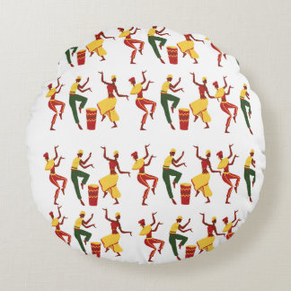 Afrikansk-inspirerad Poufs Rund Kudde