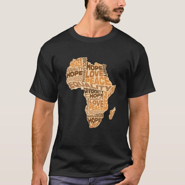Afrikansk jämställdhet Mönster Melanin Skin Tone A T Shirt (Framsida)