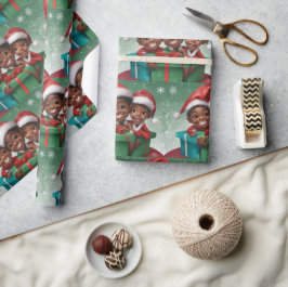 Afrikansk jul Elf Presentpapper