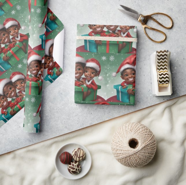 Afrikansk jul Elf Presentpapper (Hantverk)