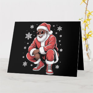 Afrikansk jul Pajama Julafton Afro Santa Kort