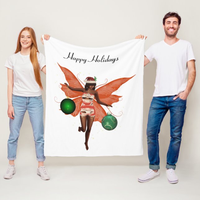 Afrikansk julfairy Fleece Blanket (På plats)