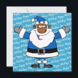 Afrikansk juljul Hanukkah Kwanzaa Julkort<br><div class="desc">Afrikansk jultomt Hanukkah Kwanzaa hälsningar Modern Hälsning-kortBild © GraphicFactory.com</div>
