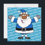 Afrikansk juljul Hanukkah Kwanzaa Julkort<br><div class="desc">Afrikansk jultomt Hanukkah Kwanzaa hälsningar Modern Hälsning-kortBild © GraphicFactory.com</div>