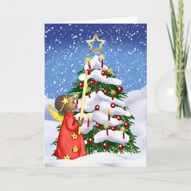 Afrikansk julkort helgkort (Framsida)