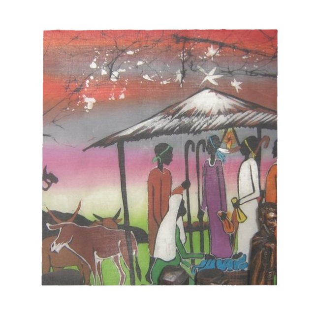 Afrikansk jultomativitetsscen anteckningsblock (Framsida)