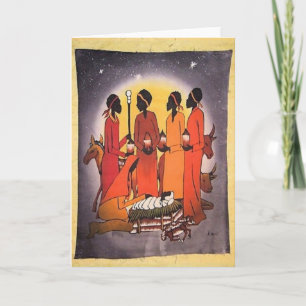 Afrikansk jultomativitetsscen helgkort