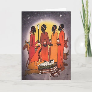 Afrikansk jultomativitetsscen helgkort