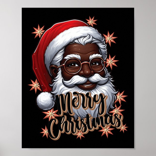 Afrikansk jultomte Pajama Black X-morsa Poster (Framsidan)