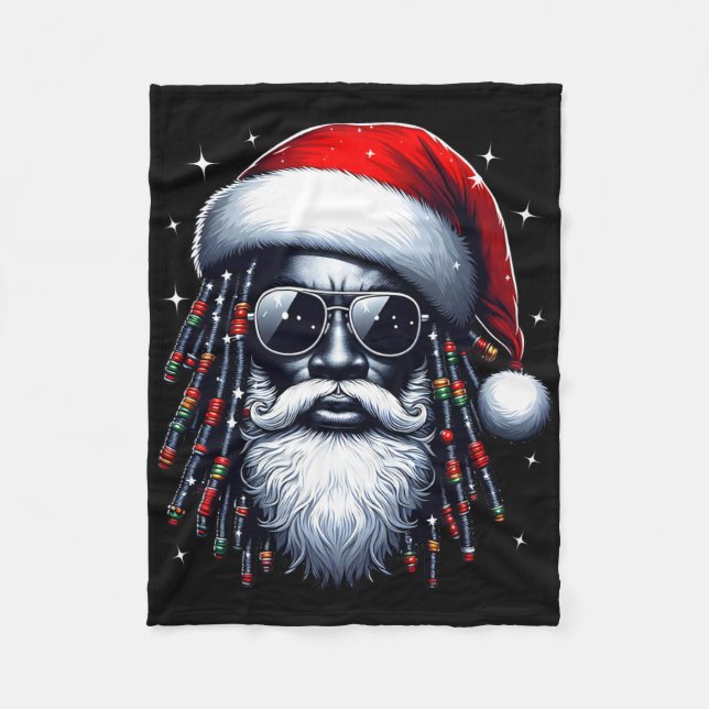 Afrikansk jultomte Pajama-Coolan Black Fleecefilt (Framsidan)