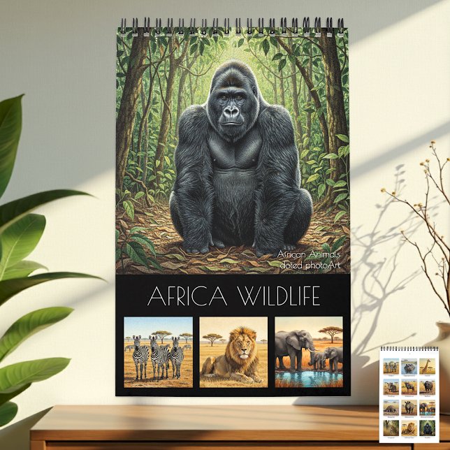 Afrikansk kalender för vilda djur 2027 / Afrikansk (Africa Wildlife Calendar / African Animals)