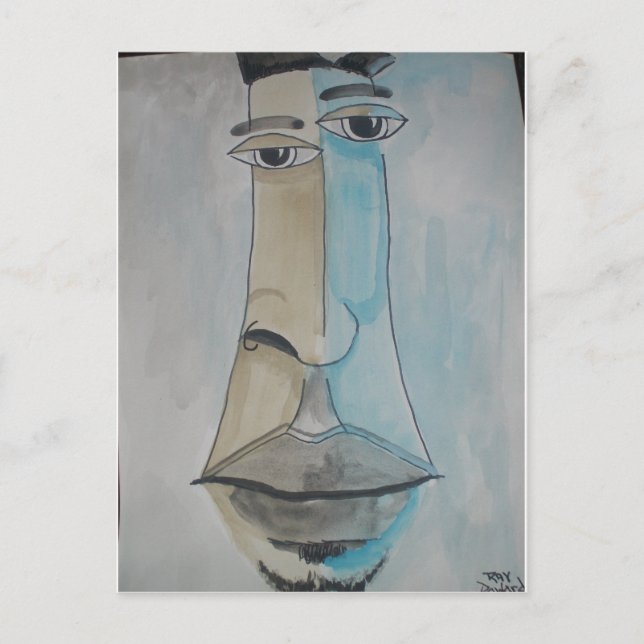 Afrikansk karikatyr vykort (Framsida)