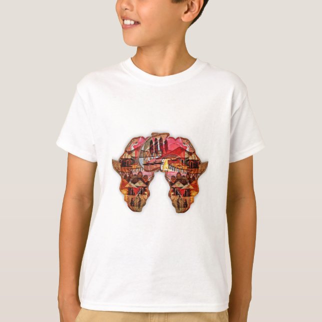 Afrikansk Karta: Fira säsongen med kultur Tee Shirt (Framsida)