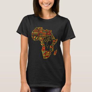 Afrikansk kartfist Svarta historikens månad firand T Shirt