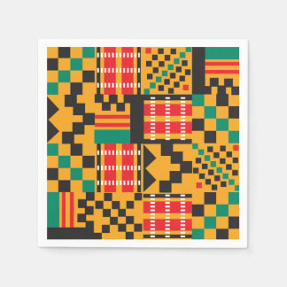 Afrikansk Kente Design Cocktail Party Napkins Pappersservett