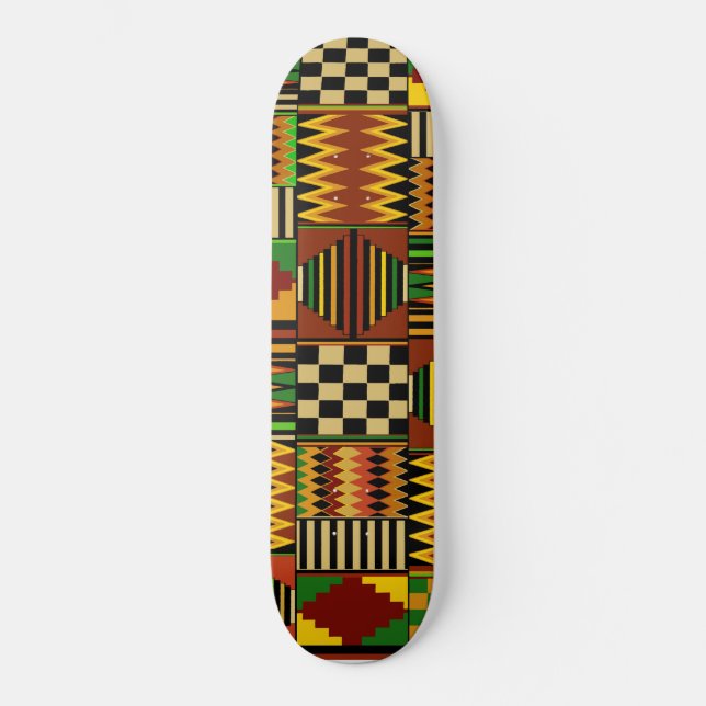 Afrikansk Kente Design Skateboard (Framsida)