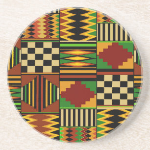 Afrikansk Kente-dukdesign för kungligheter Underlägg