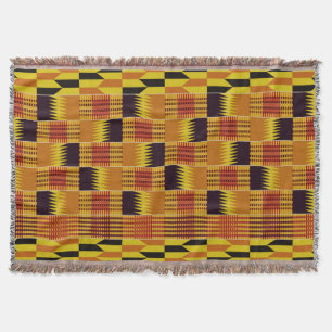 Afrikansk kente Mönster Ceremonial Textil Filt