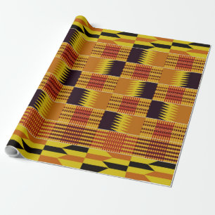 Afrikansk kente Mönster Ceremonial Textil Presentpapper