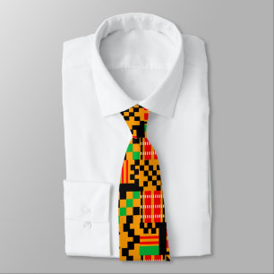 Afrikansk Kente Trasa Tie Slips
