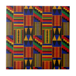 Afrikansk Kente-tyg Stil Kakelplatta