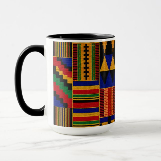 Afrikansk Kente-tygdmönster Mugg (Vänster)