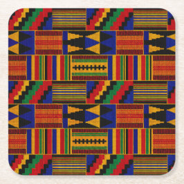 Afrikansk Kente Tyggstil Underlägg Papper Kvadrat