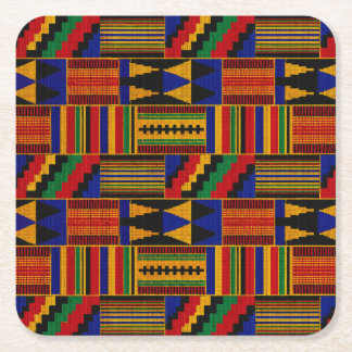 Afrikansk Kente Tyggstil Underlägg Papper Kvadrat