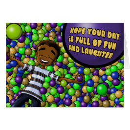Afrikansk Kid Birthday Hälsningskort