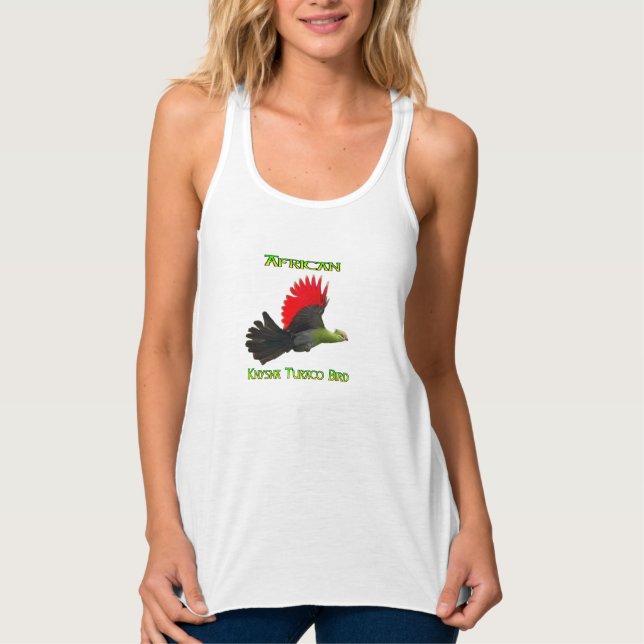 Afrikansk Knysna Turaco Fågel Tank Top Linne Med Racerback (Framsida)