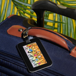 Afrikansk konst Abstrakt Fantastisk Dancers Bagagebricka