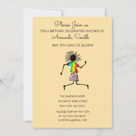 Afrikansk konst-, cute- och Fantastisk-dankardag Inbjudningar