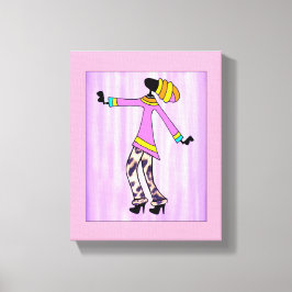 Afrikansk konst Elegant och Snyggt Girl Canvastryck