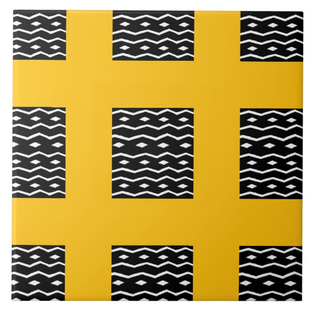 Afrikansk konst, Etniska Mönster Orangen Kakelplatta (Framsidan)