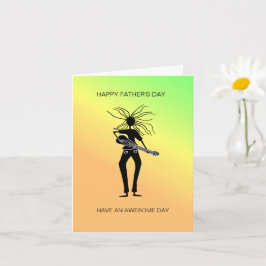 Afrikansk konst, fantastisk gitarrspelare fars dag kort