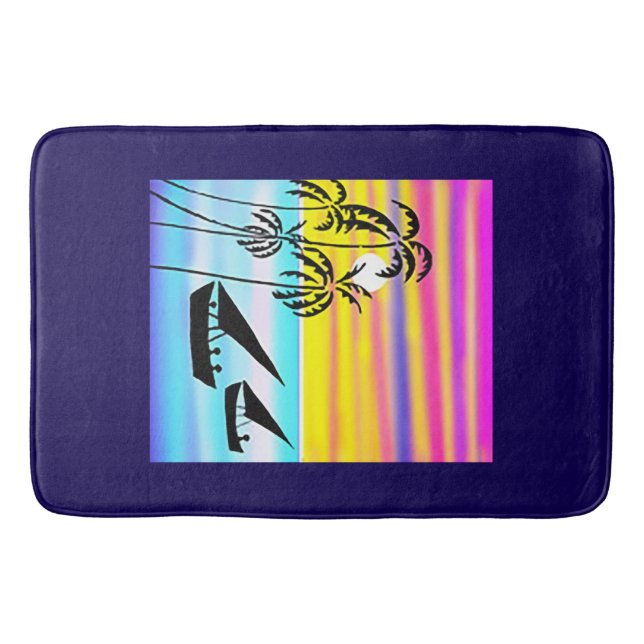 Afrikansk konst Fantastisk Kustsegling Badrumsmatta (Framsidan)