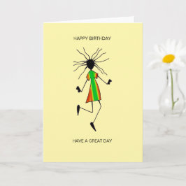 Afrikansk konst, Fantastisk Lycklig Dance Birthday Kort