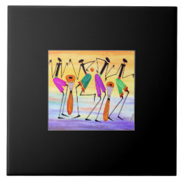 Afrikansk konst, Fantastisk, lyckoyttring Kakelplatta