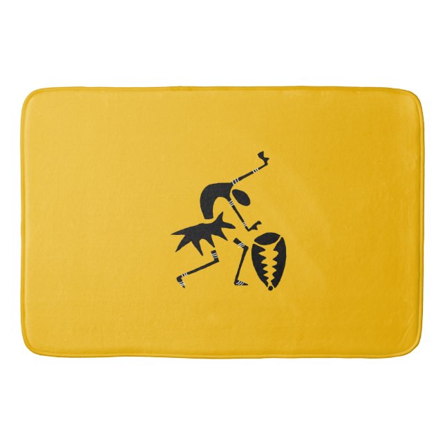 Afrikansk konst, färgfull, Fantastisk Silhouette-t Badrumsmatta (Framsidan)